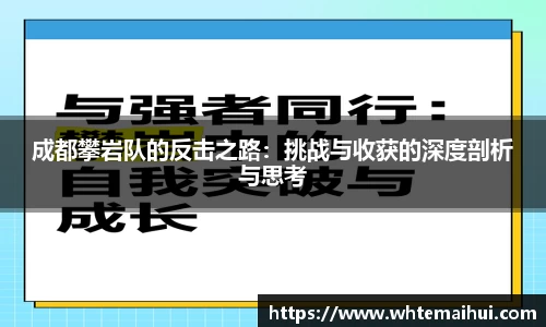 成都攀岩队的反击之路：挑战与收获的深度剖析与思考